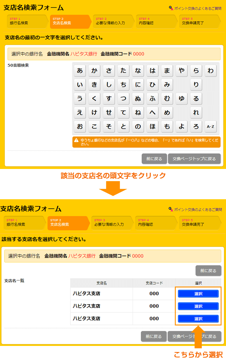Step3 ポイント交換申請完了