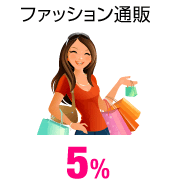 ファッション通販 5%
